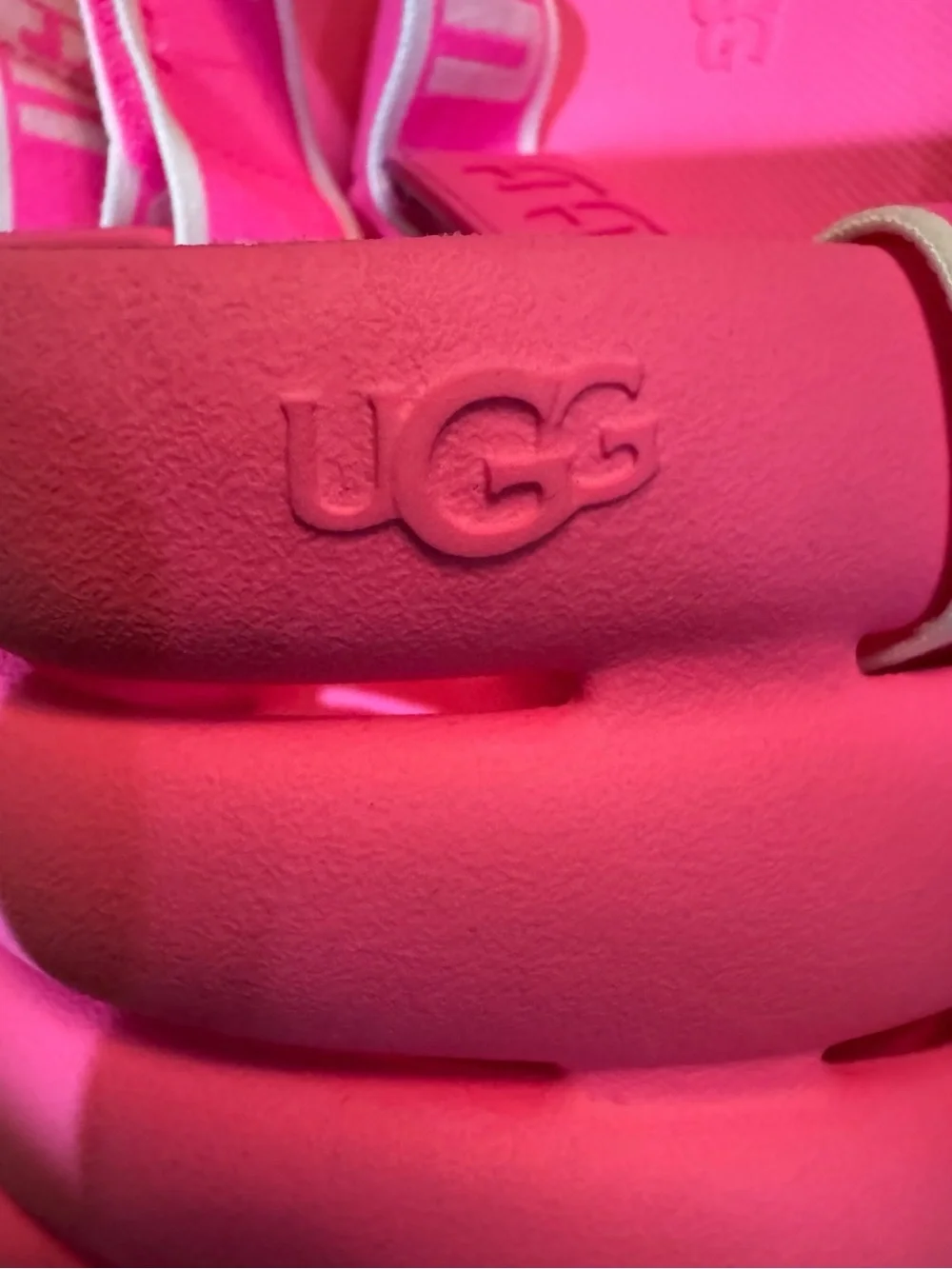 UGG Sport Yeah Pink Foam Removable Slingback Lightweight Slides Size 9 - Picture 9 of 16